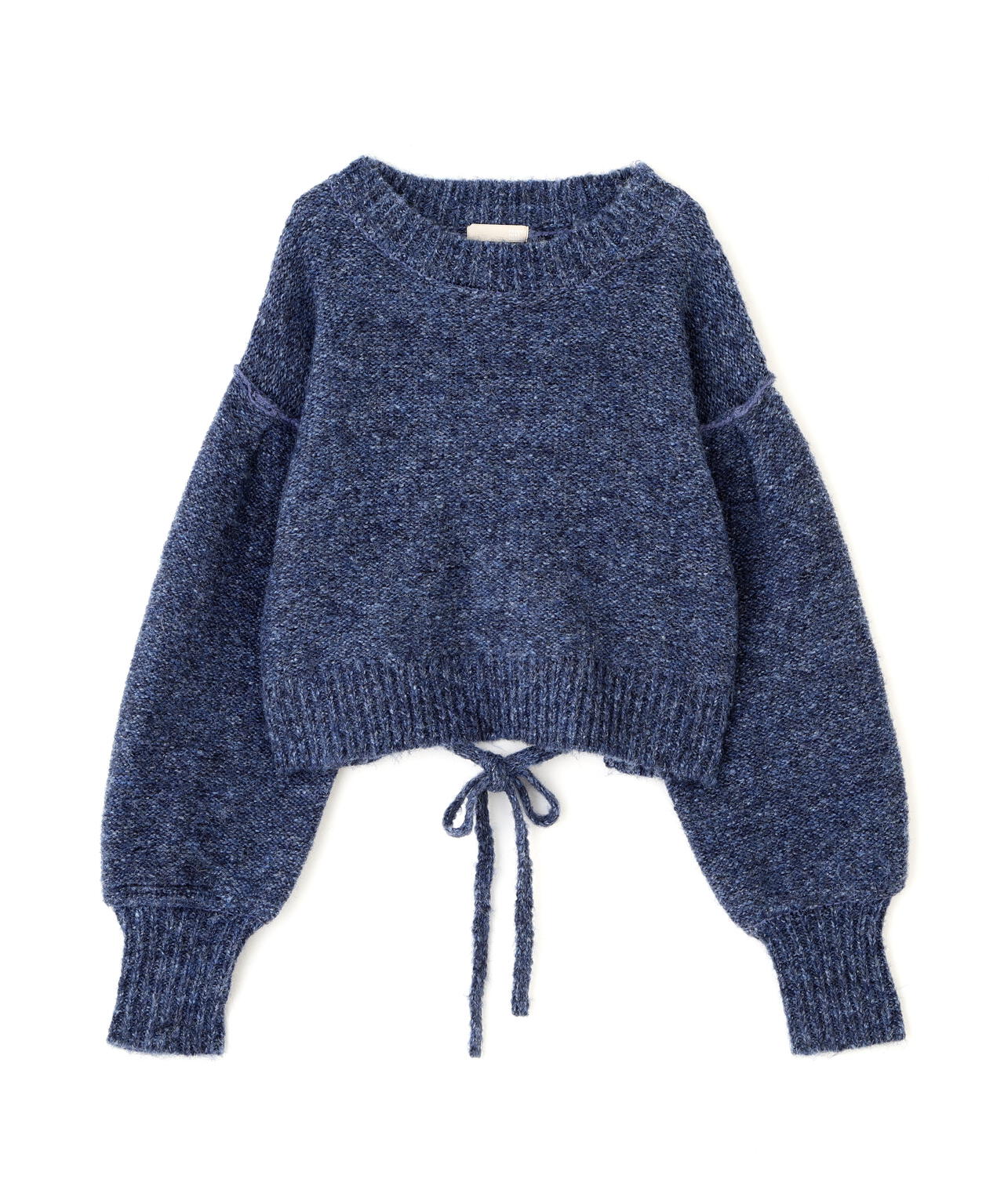 バックリボンショート丈ニット