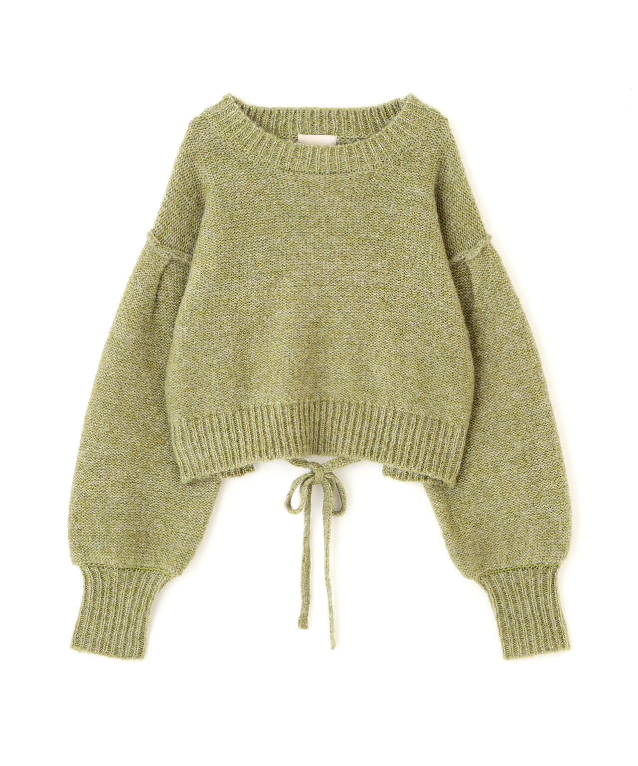 バックリボンショート丈ニット