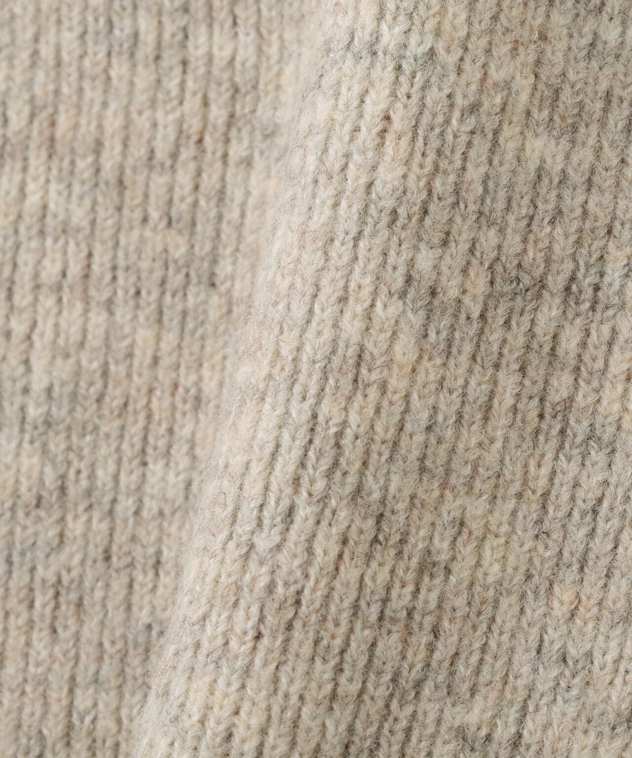 杢ストレッチ総針配色ステッチニット