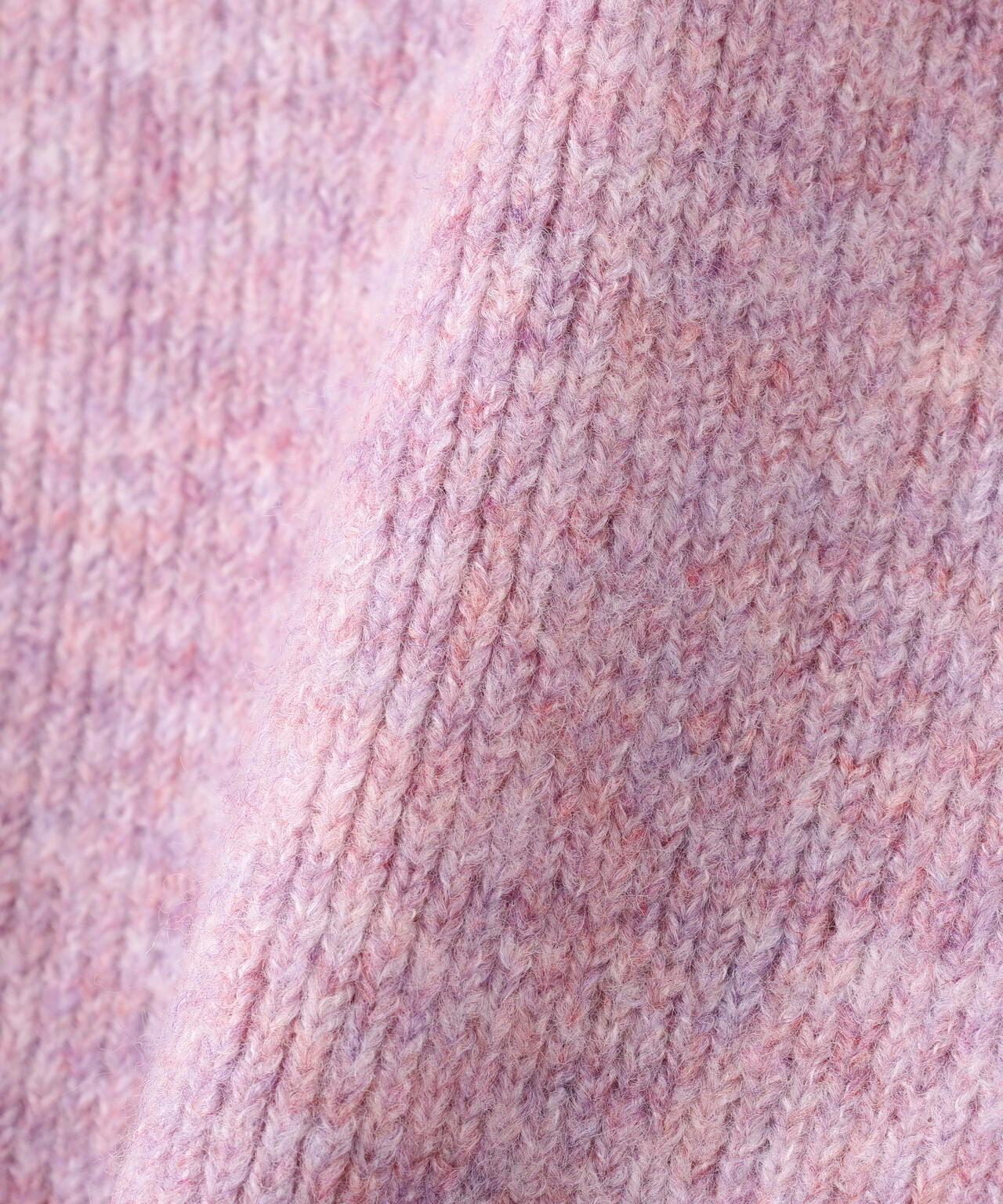 杢ストレッチ総針配色ステッチニット