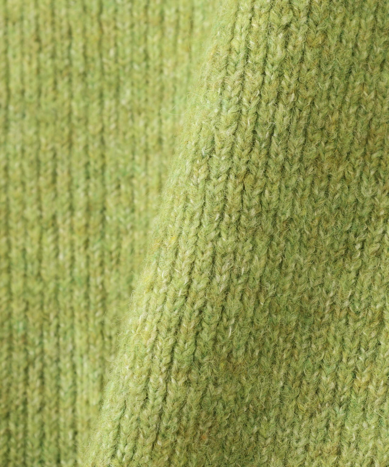 杢ストレッチ総針配色ステッチニット