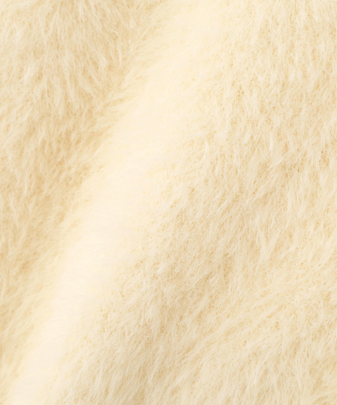 ショートシャギーペプラムニットカーディガン