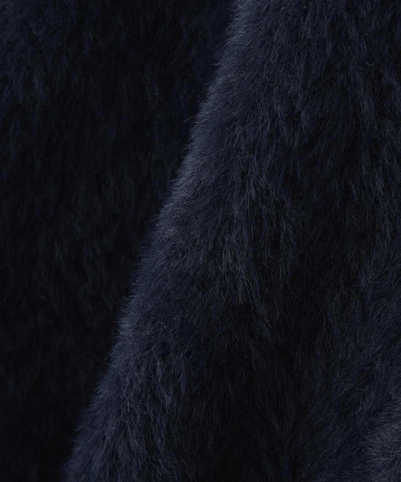 ショートシャギーペプラムニットカーディガン