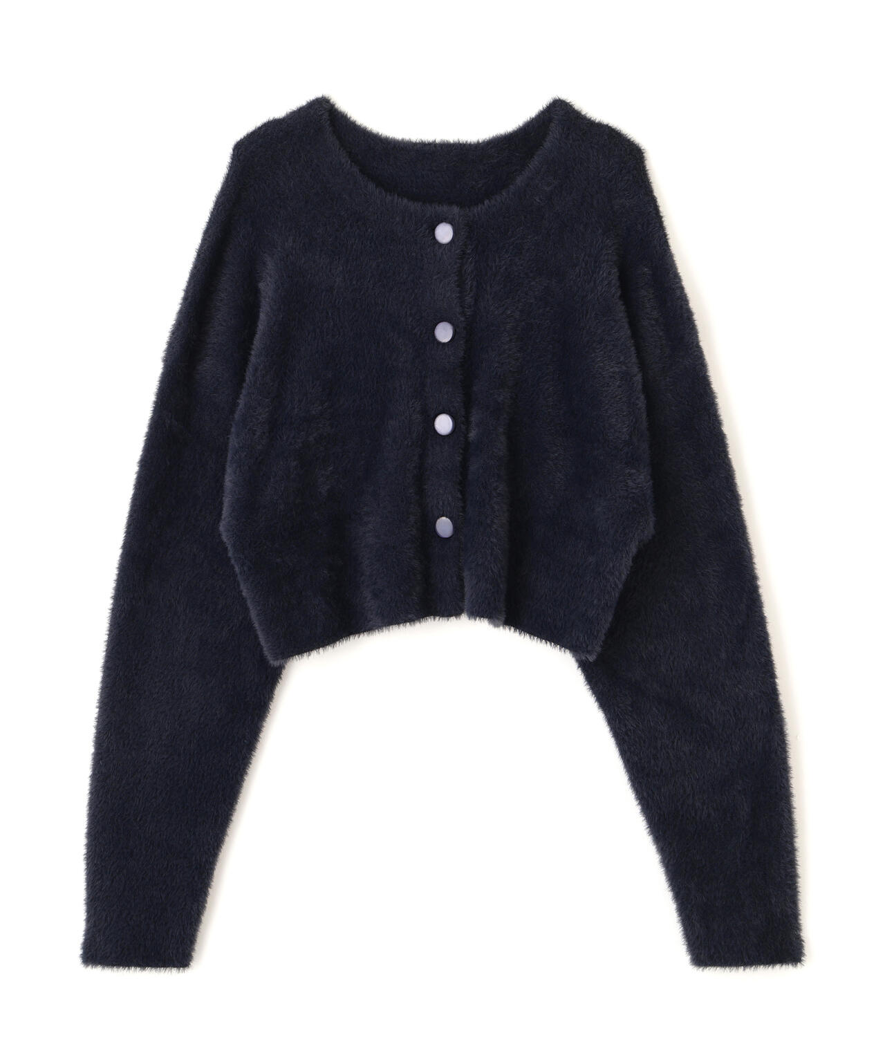 前後2wayショートシャギー短丈ニット