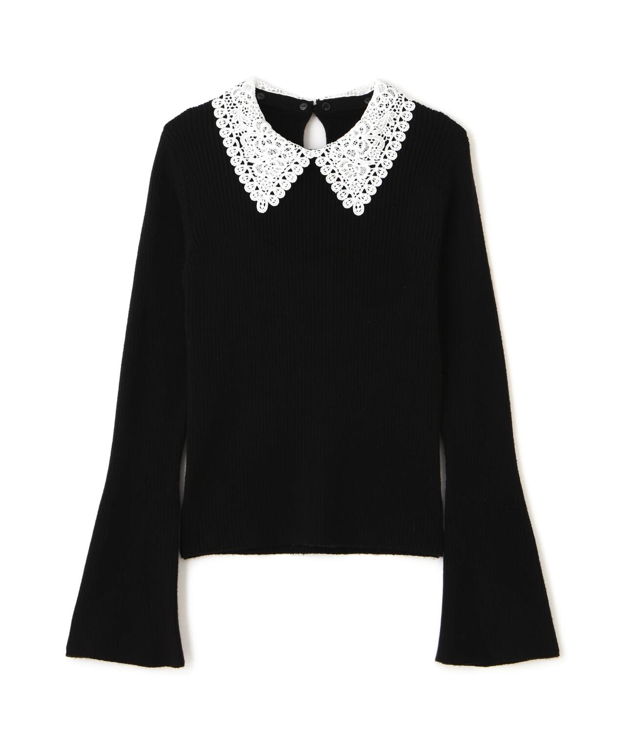 【MFM】白襟レースニット