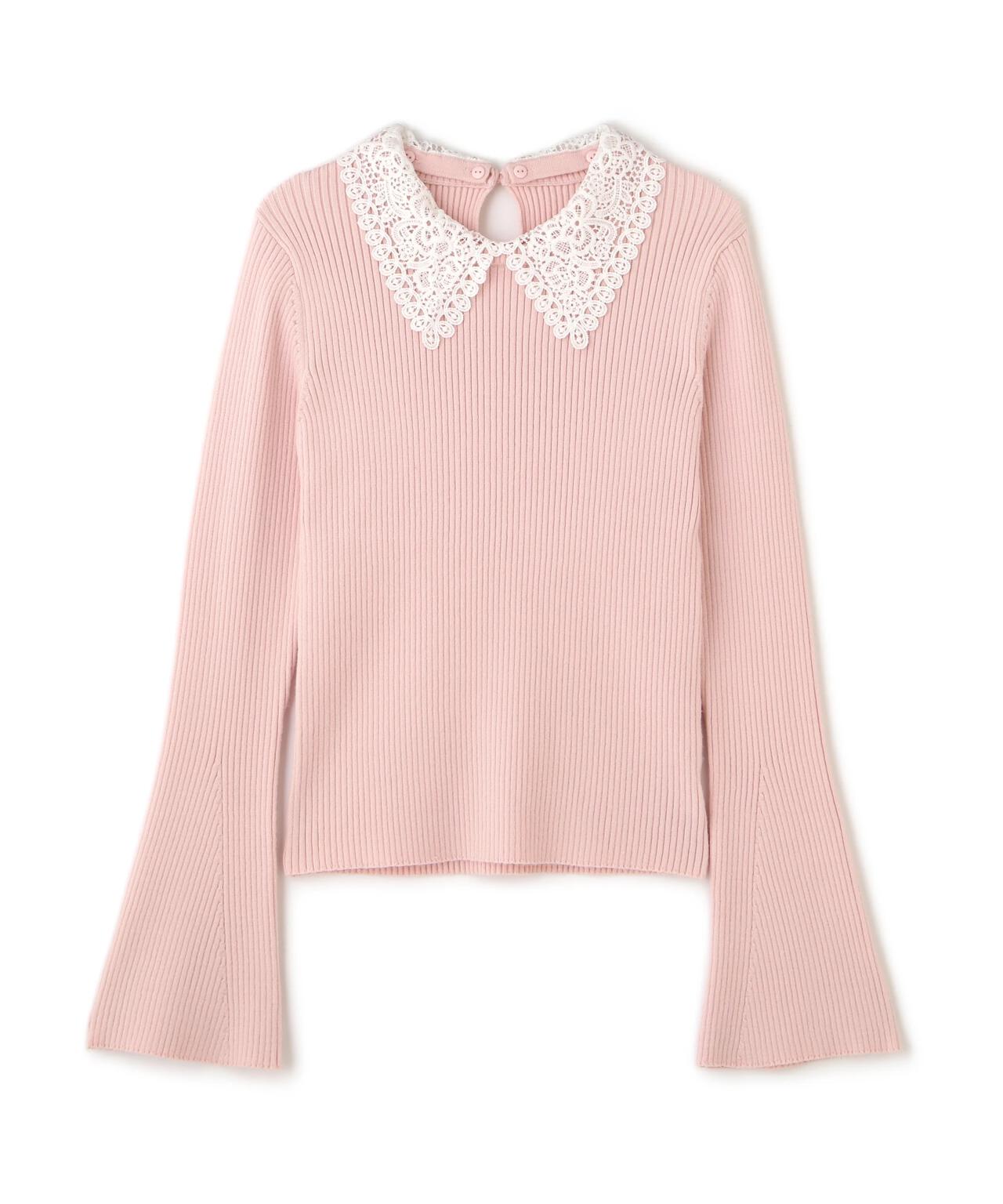 【MFM】白襟レースニット