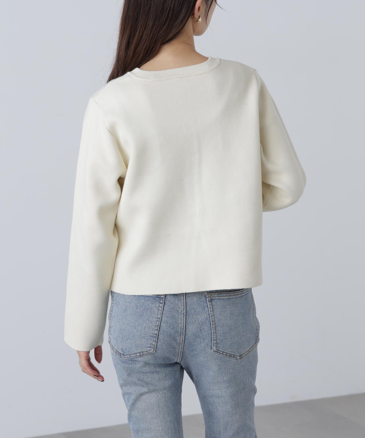 【MFM】エンブレムボタンニットカーディガン