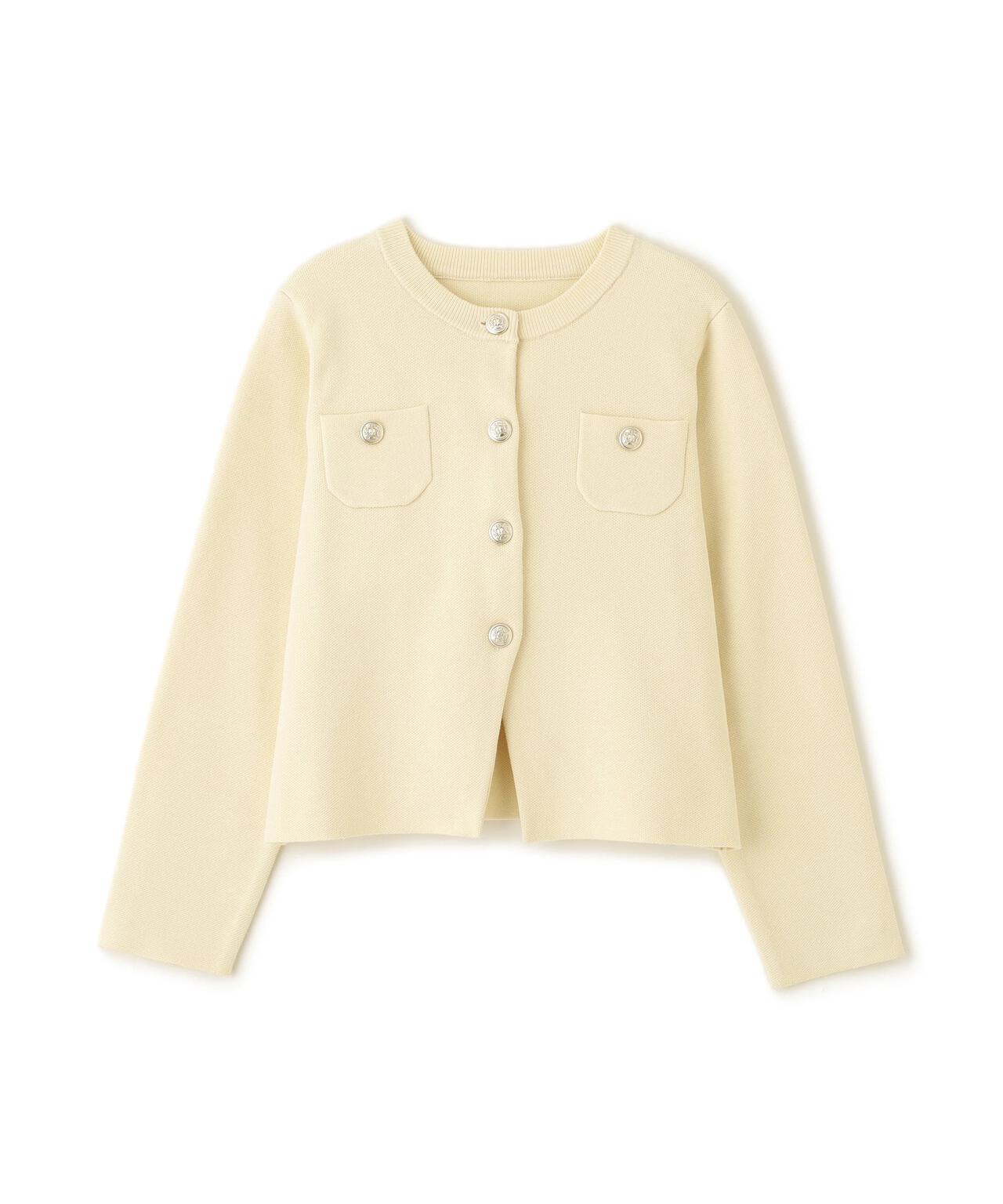 【MFM】エンブレムボタンニットカーディガン