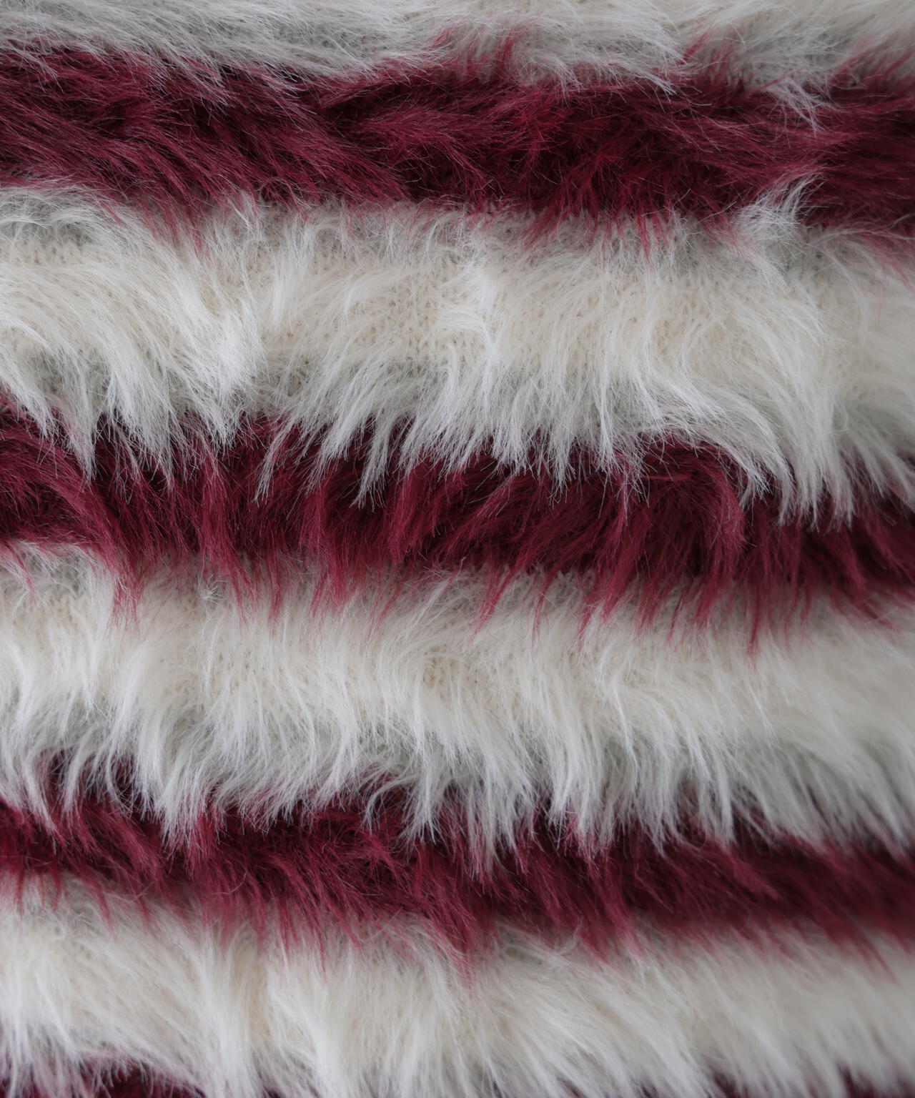 シャギーボーダークロップドニット