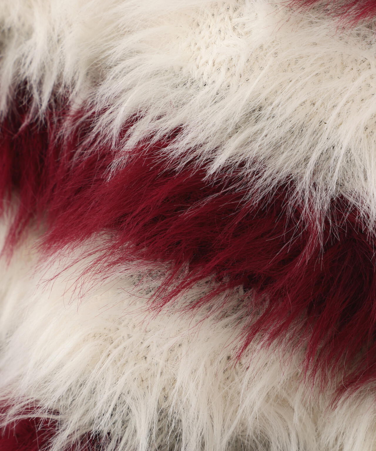 シャギーボーダークロップドニット