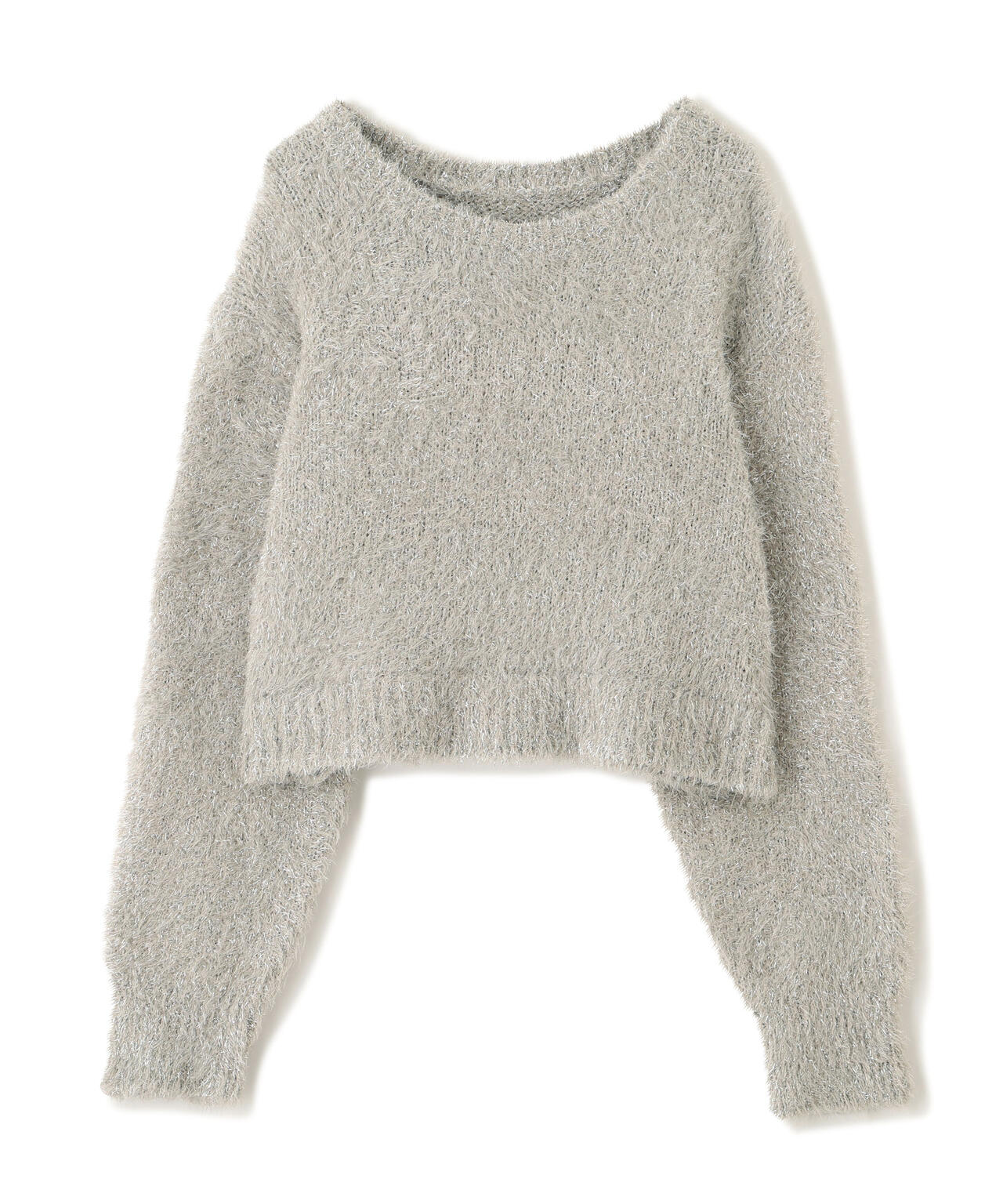 ラメフェザープルオーバーニット