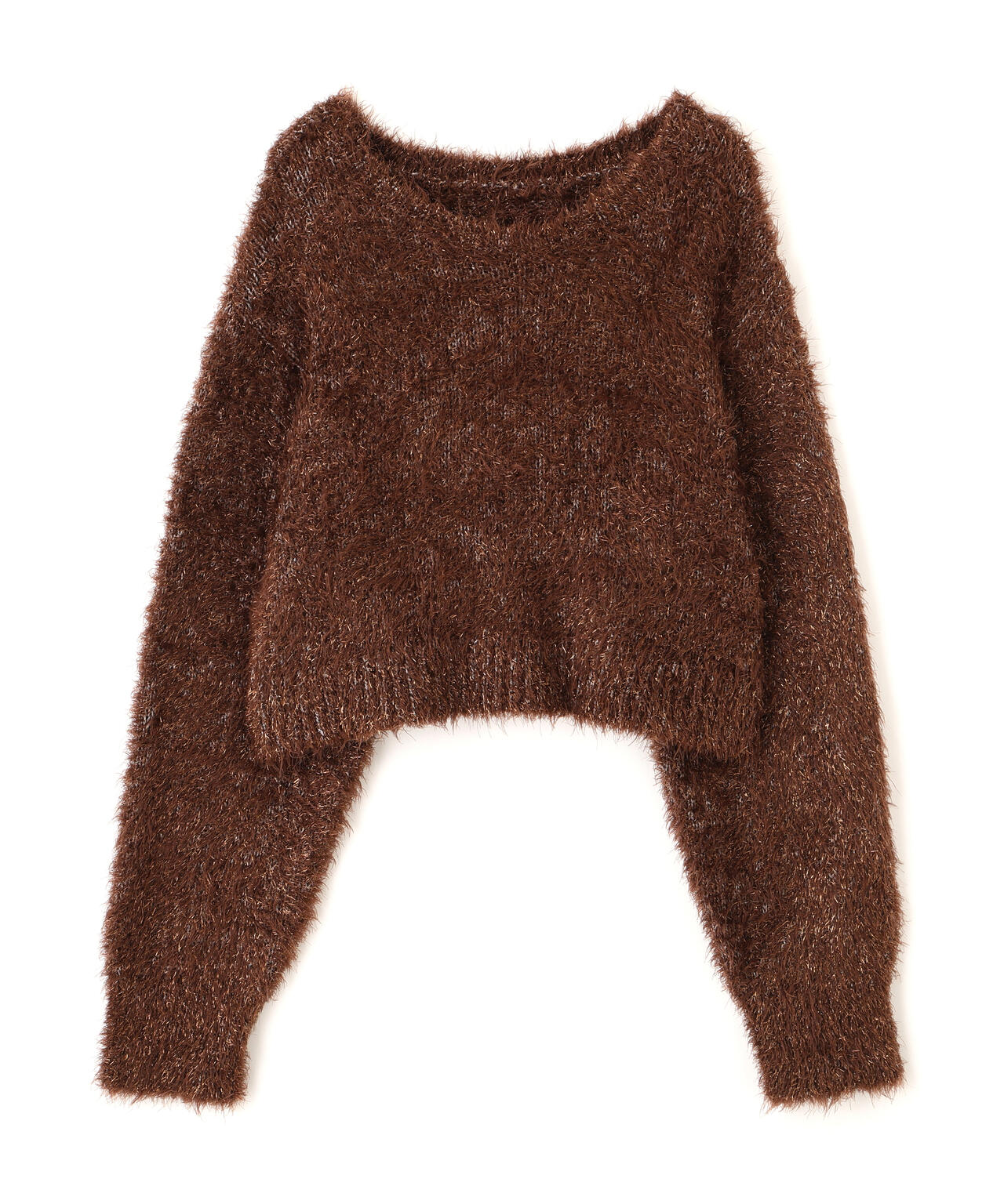 ラメフェザープルオーバーニット