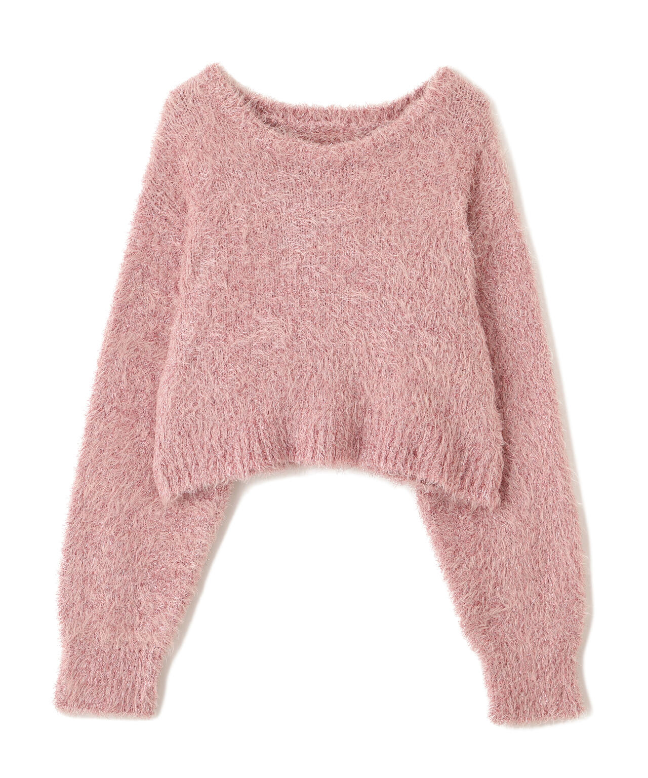 ラメフェザープルオーバーニット