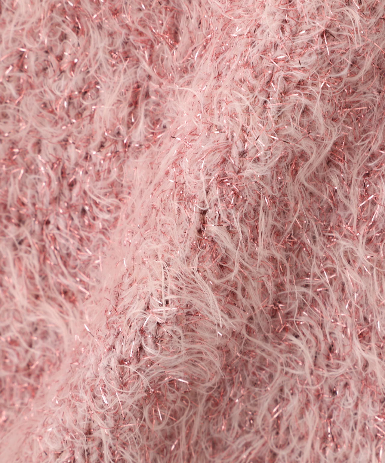 ラメフェザープルオーバーニット