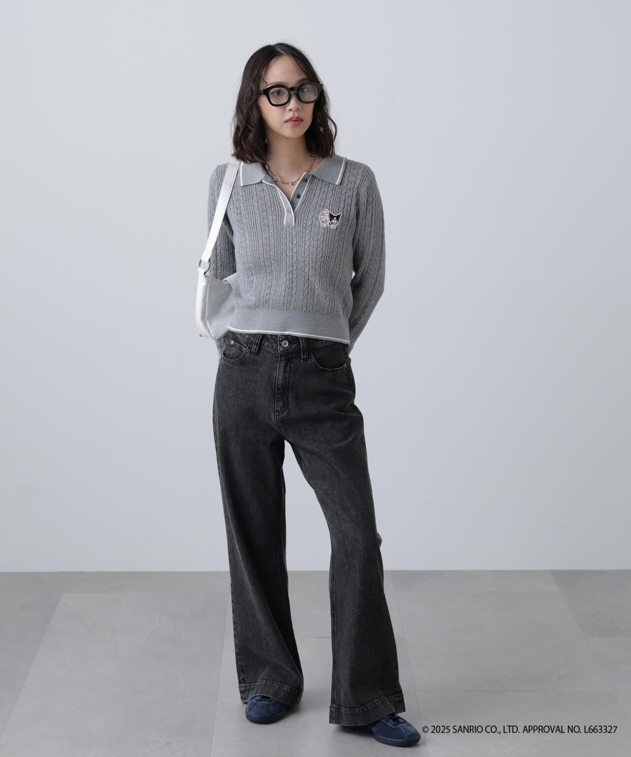 〈メロクロコラボ〉ニット長袖プルオーバー