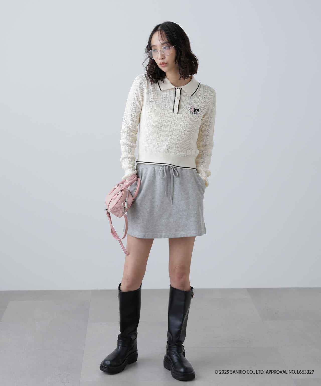 〈メロクロコラボ〉ニット長袖プルオーバー