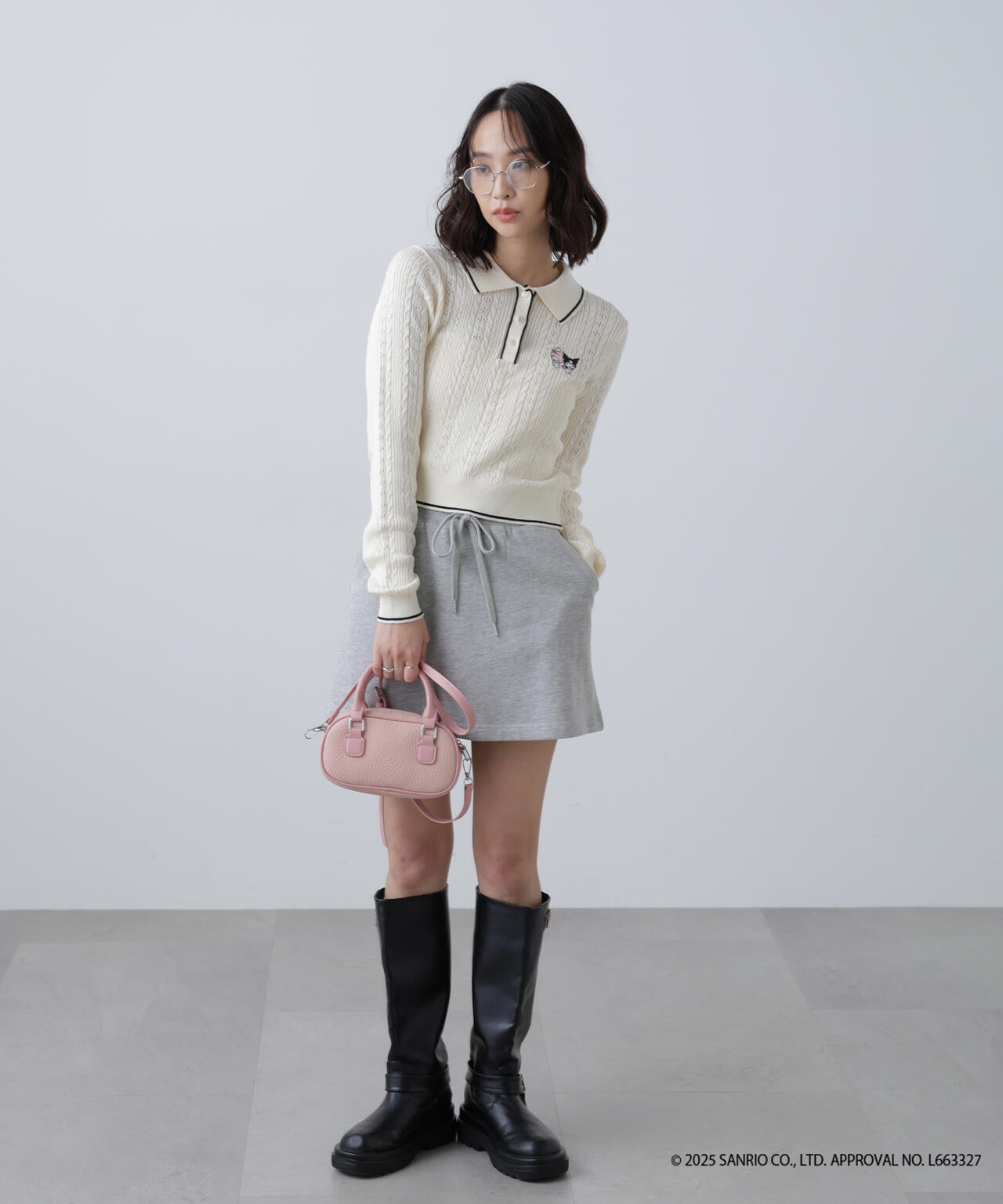 〈メロクロコラボ〉ニット長袖プルオーバー