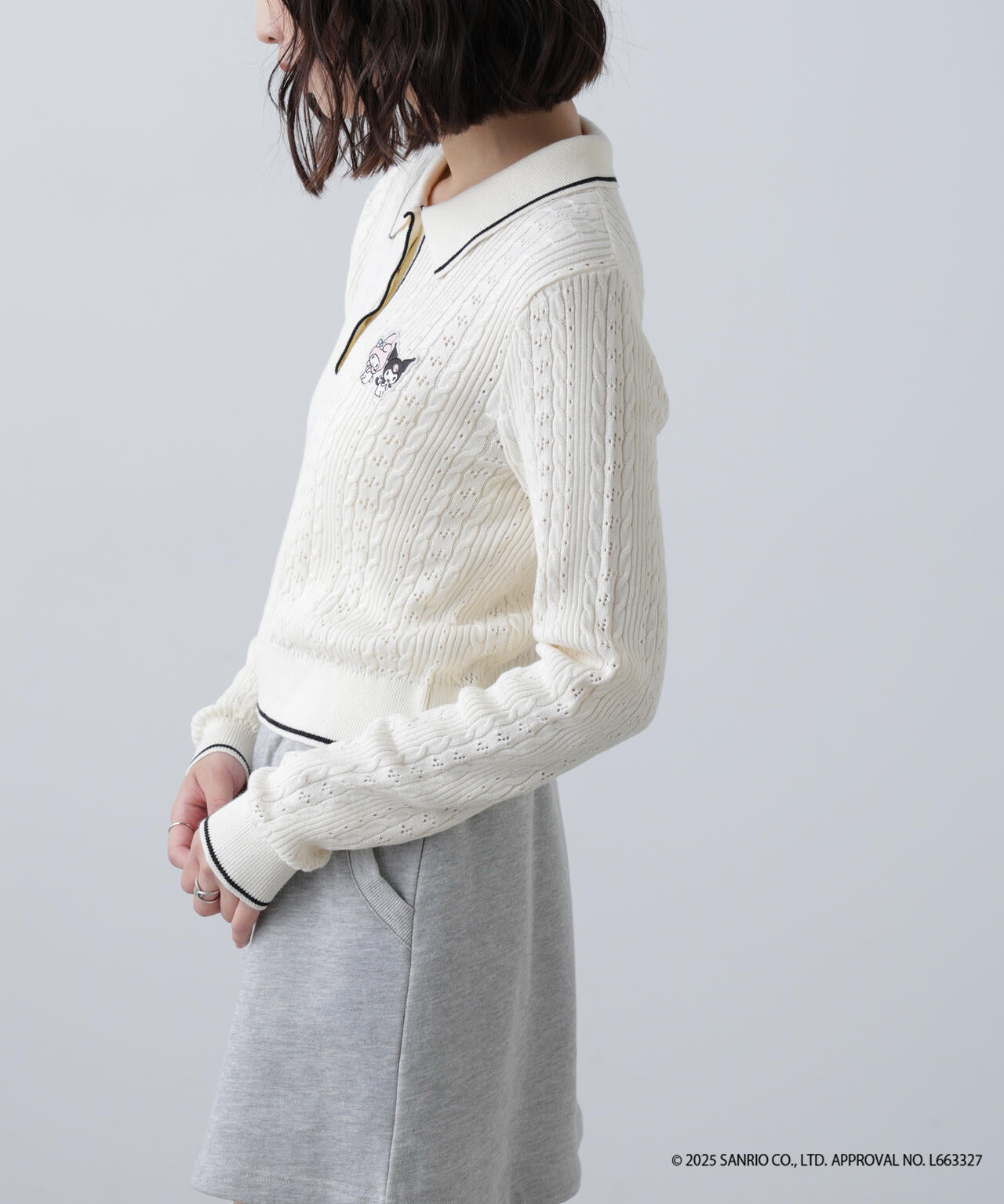 〈メロクロコラボ〉ニット長袖プルオーバー