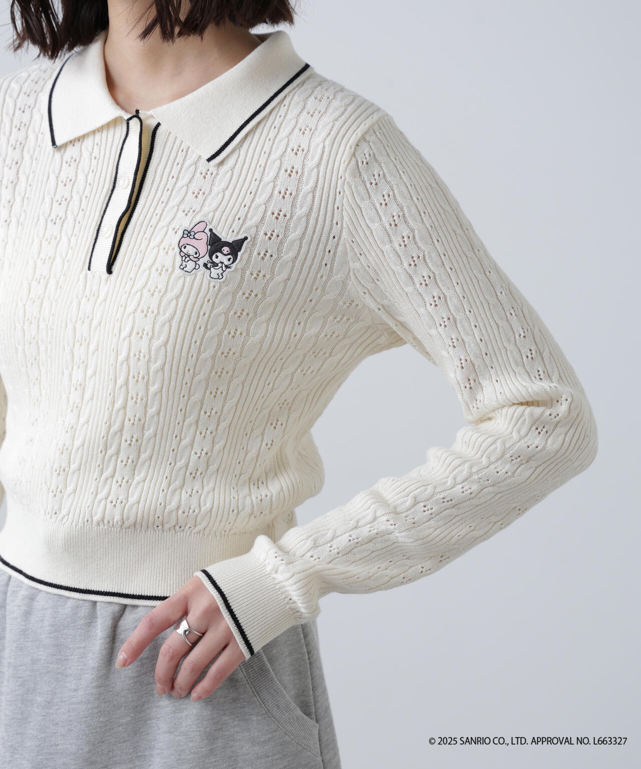 〈メロクロコラボ〉ニット長袖プルオーバー