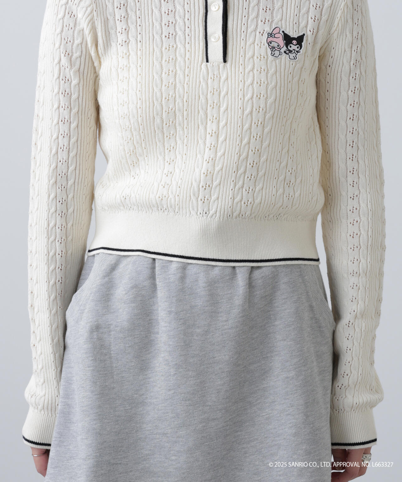 〈メロクロコラボ〉ニット長袖プルオーバー