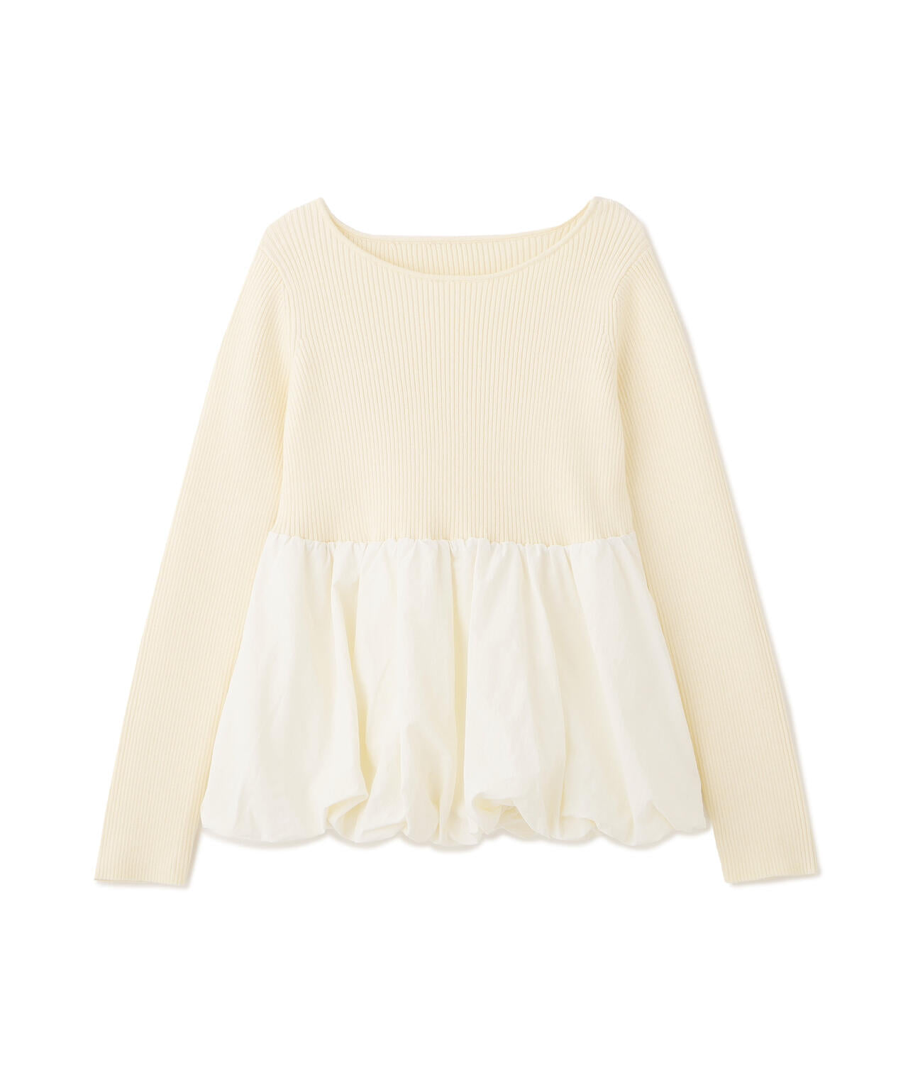 【MFM】ペプラムバルーンニット