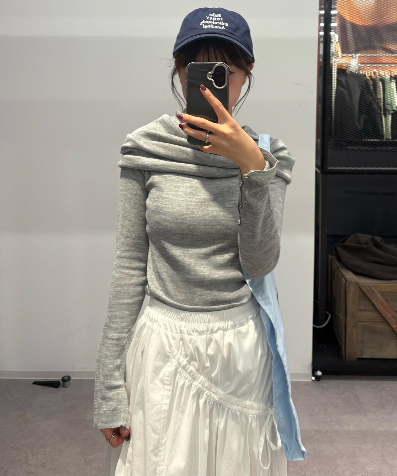 【RIO企画】袖口ボタンオフショルニット〈MFM〉