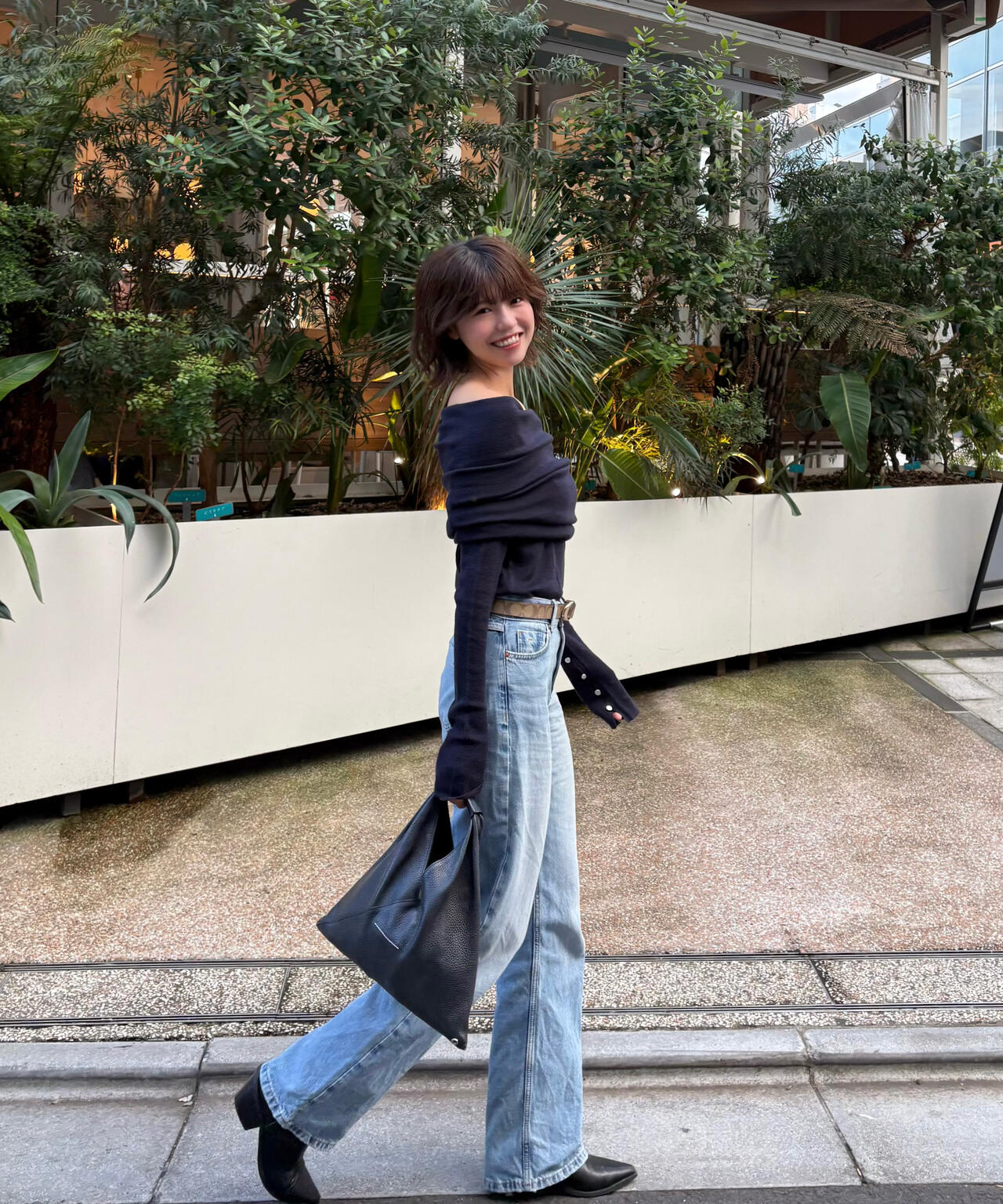 【RIO企画】袖口ボタンオフショルニット〈MFM〉