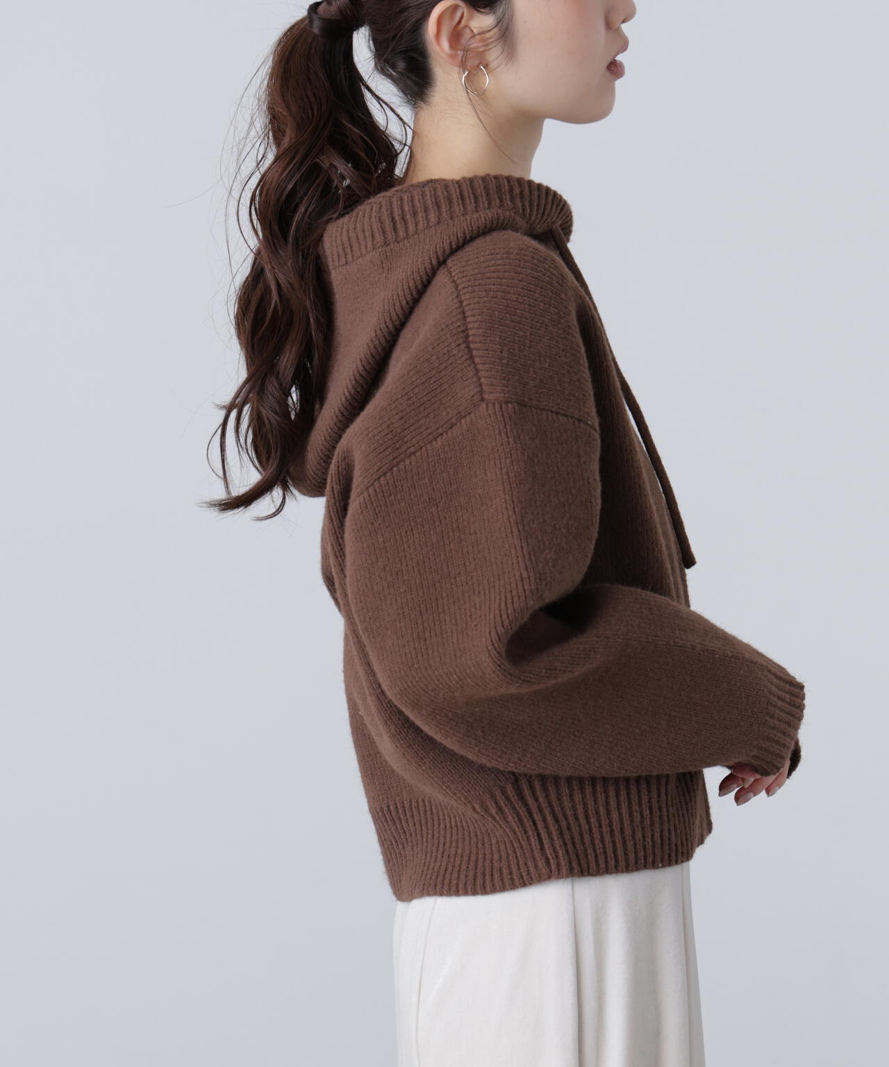 ジップニットパーカー