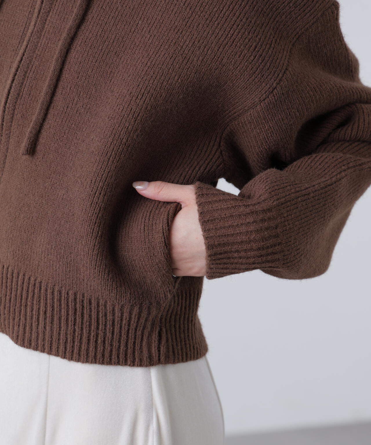 ジップニットパーカー