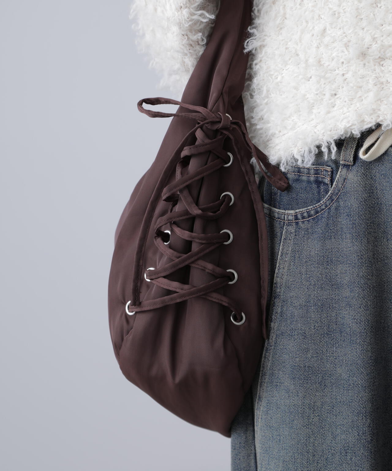 レースアップバッグ