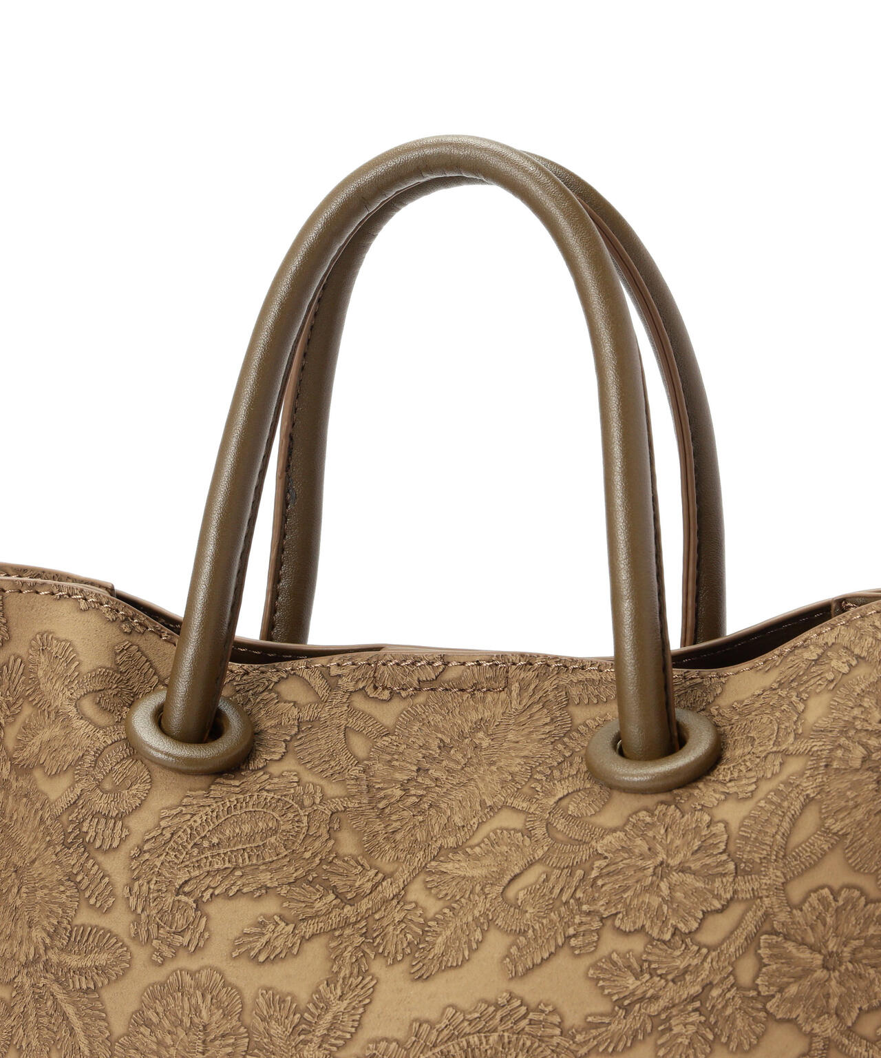 【ブラウン・カーキ 追加生産予約】エンボスペイズリーバッグ