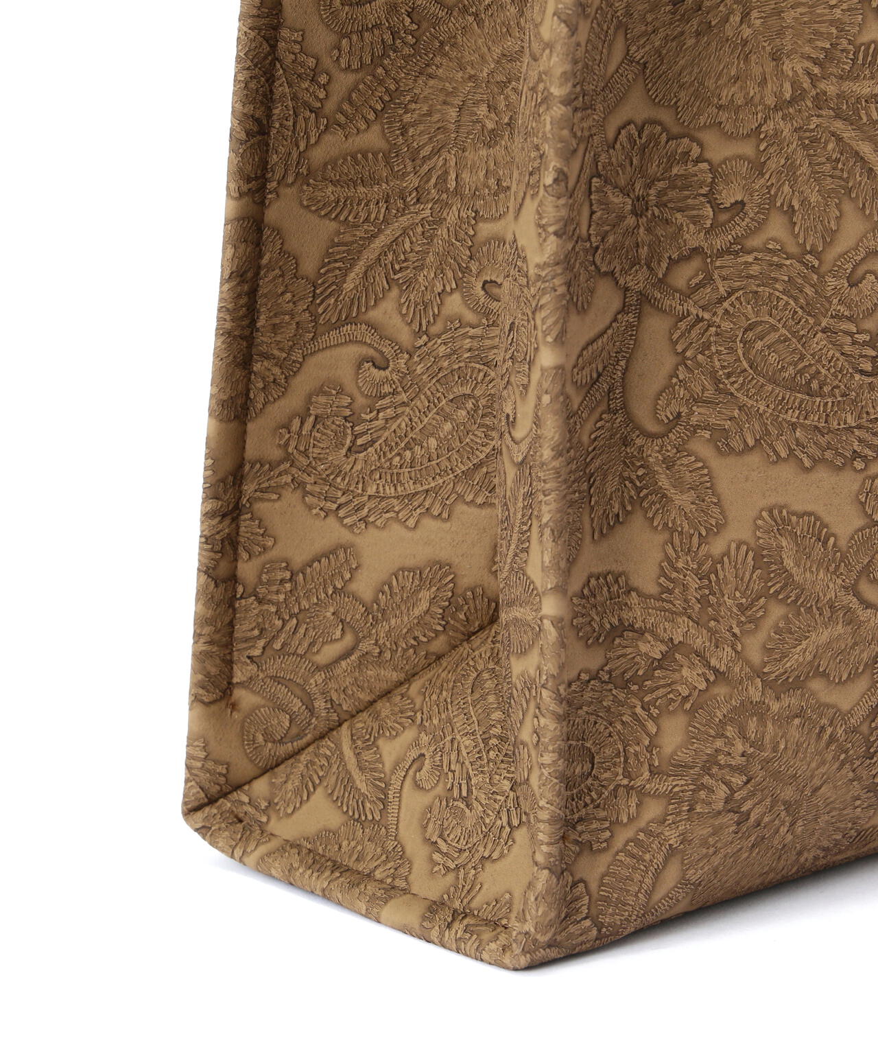 【ブラウン・カーキ 追加生産予約】エンボスペイズリーバッグ