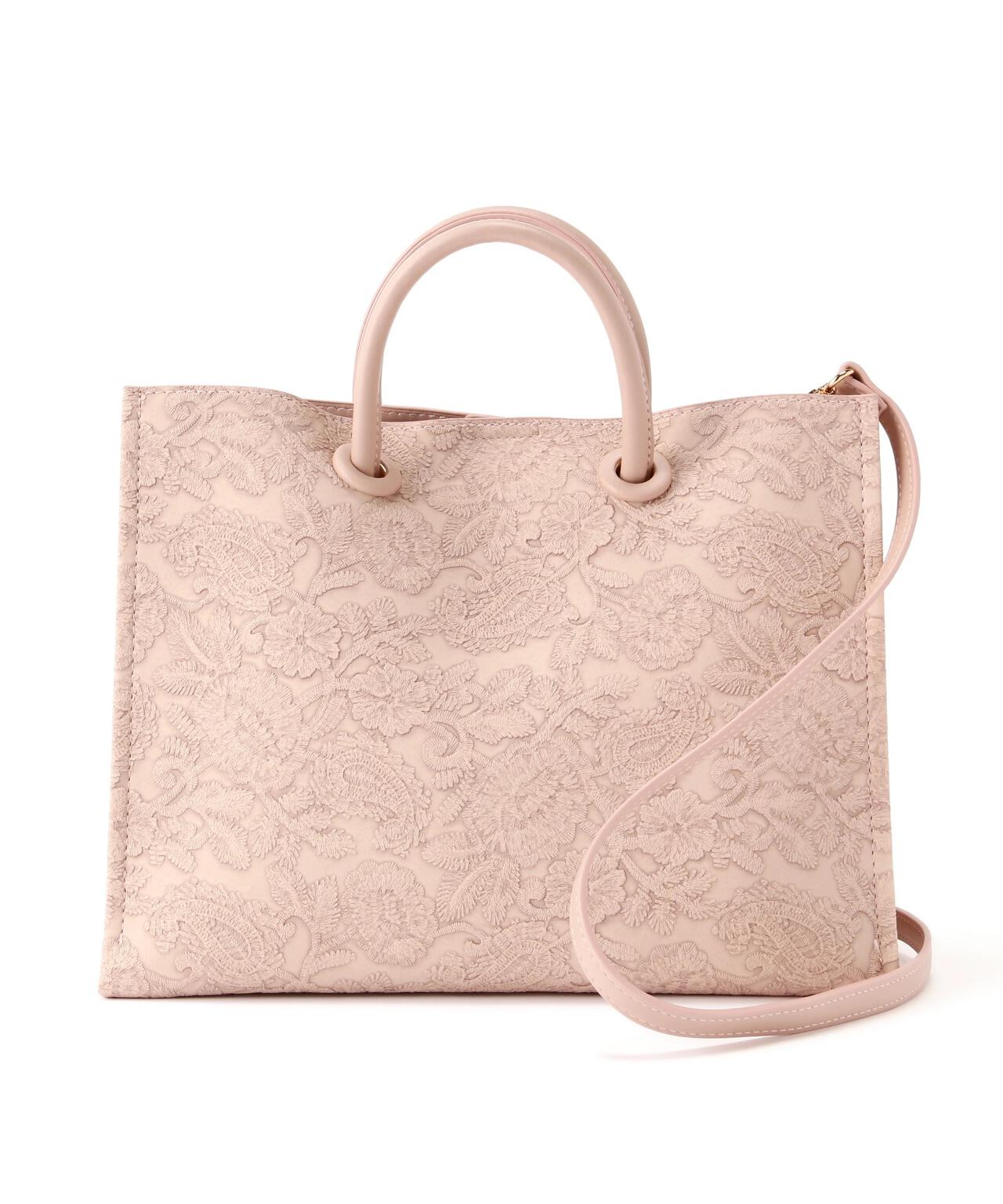 【ブラウン・カーキ 追加生産予約】エンボスペイズリーバッグ