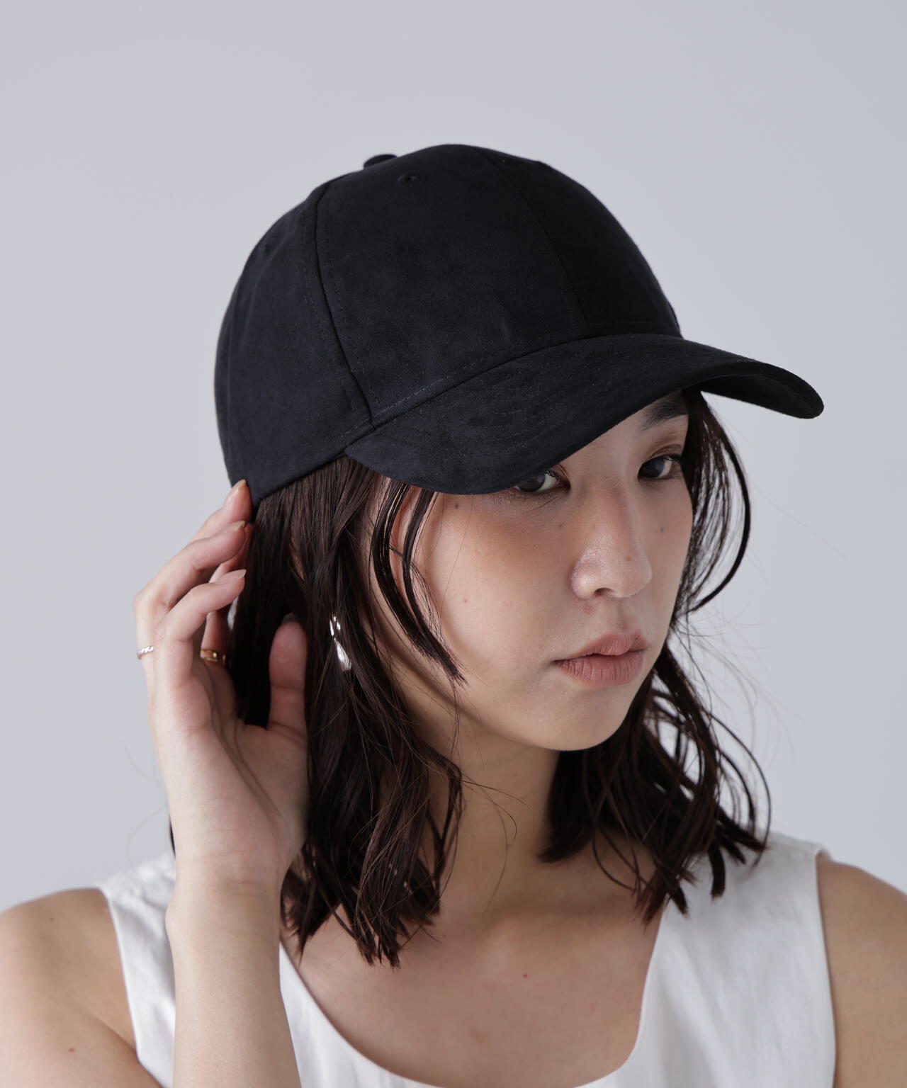 【newhattann】スウェードライクキャップ