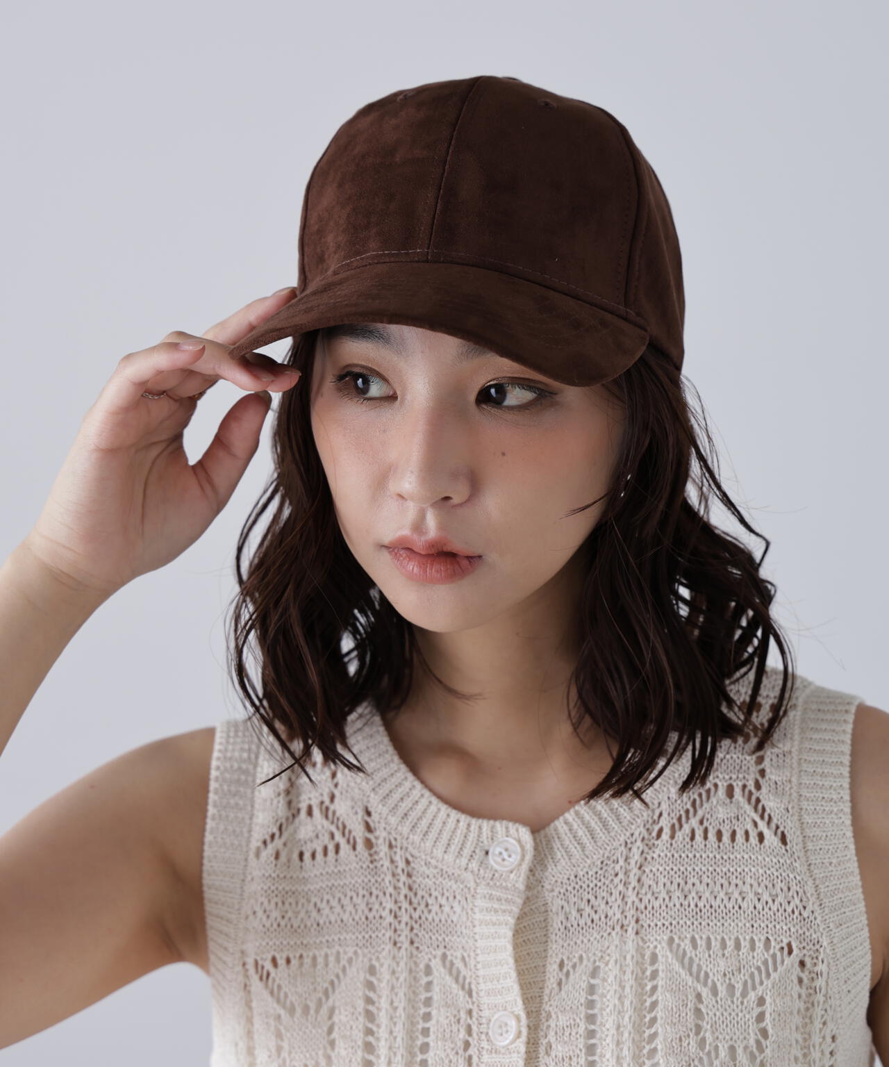 【newhattann】スウェードライクキャップ