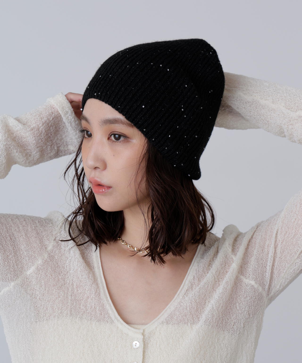 スパングルニットワッチ