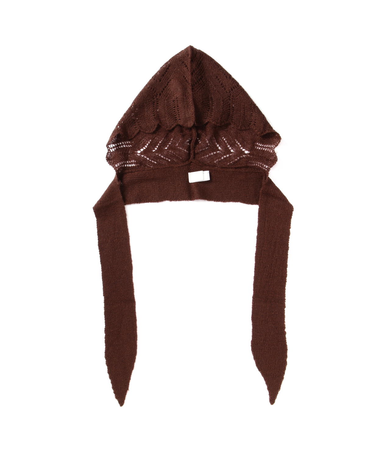 透かし編みフードマフラー