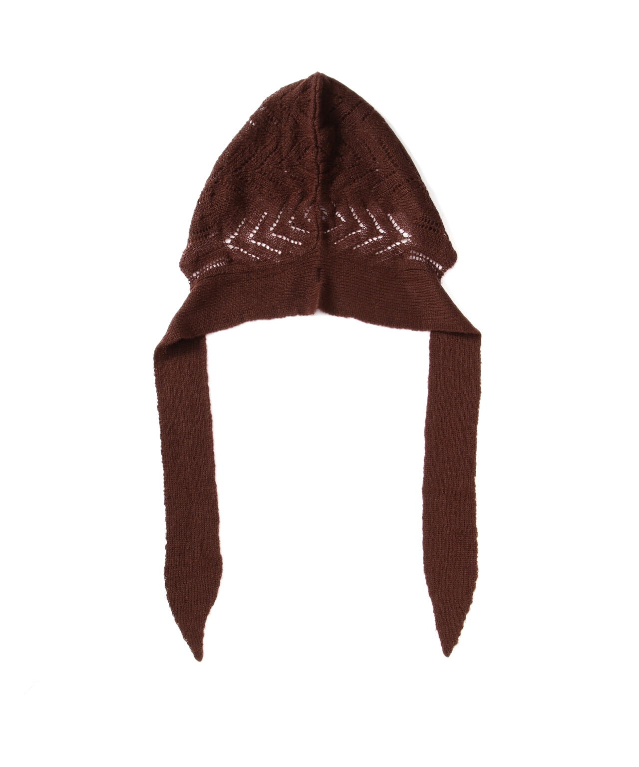 透かし編みフードマフラー