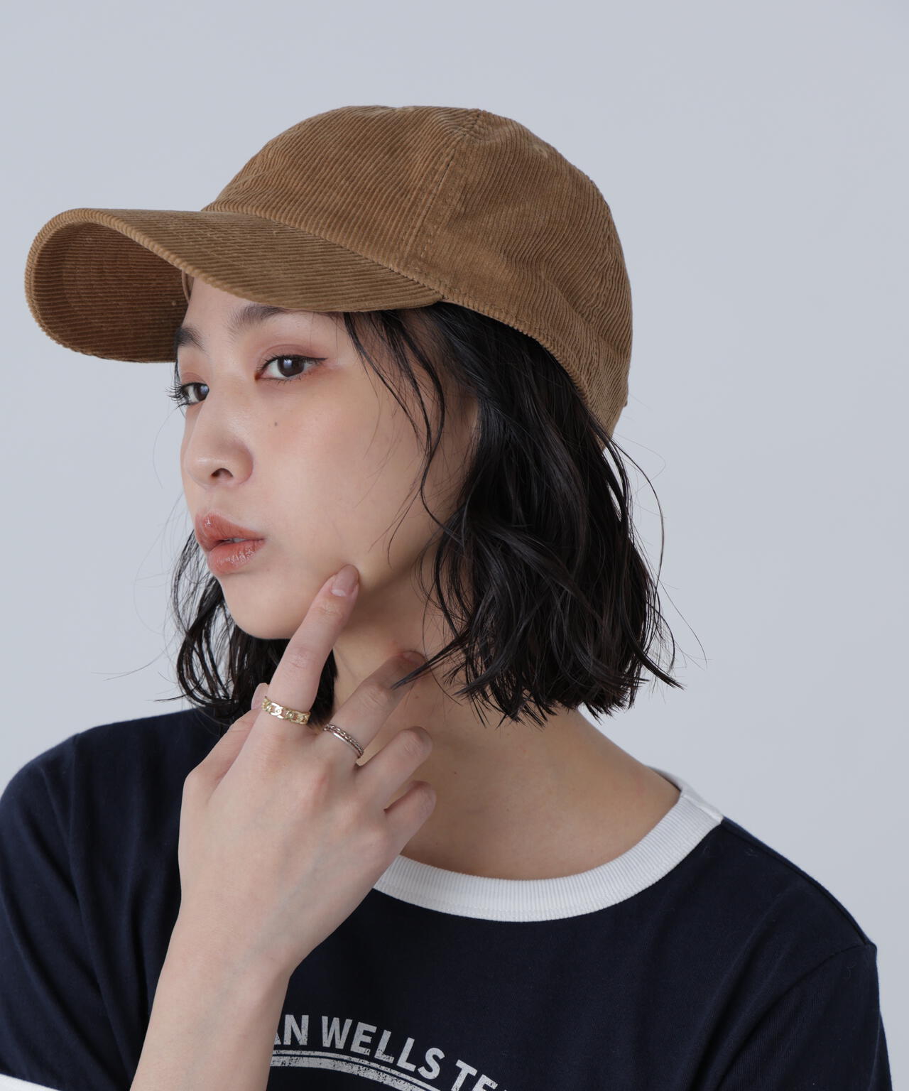 〈NEWHATTAN〉コーデュロイキャップ