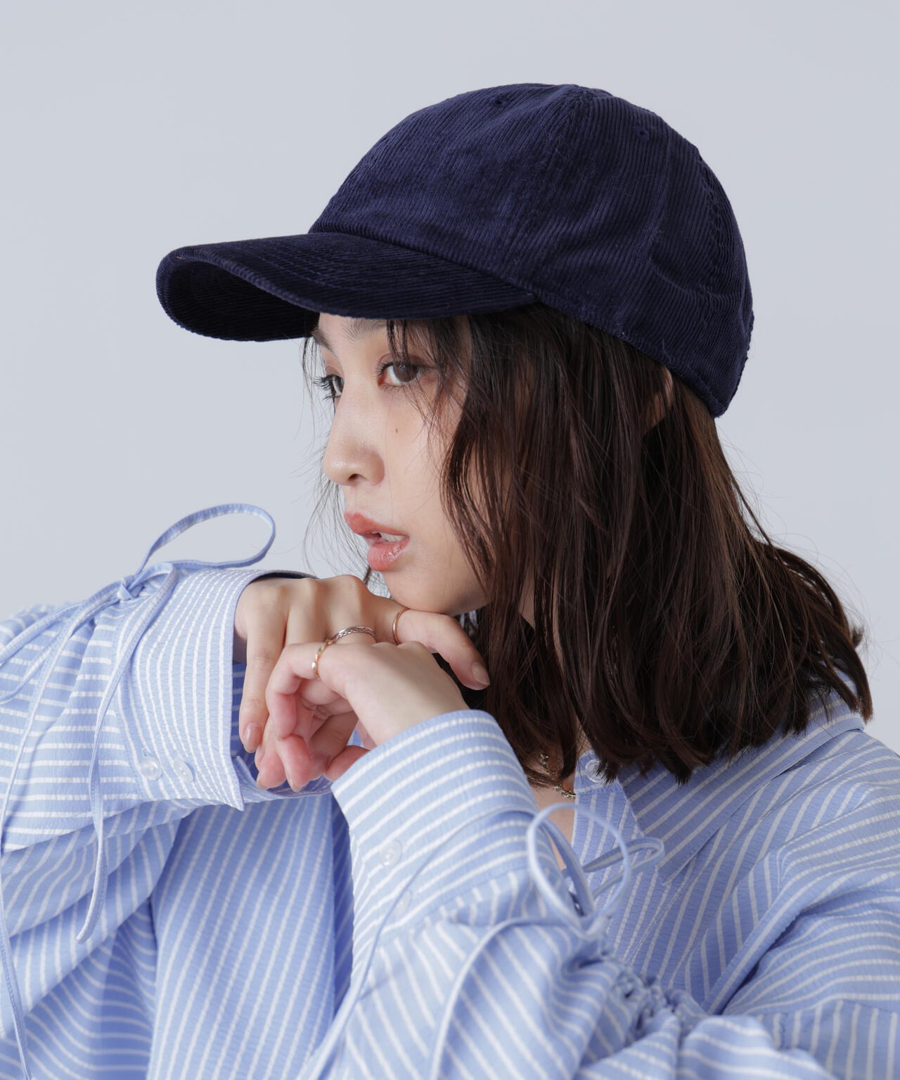 〈NEWHATTAN〉コーデュロイキャップ