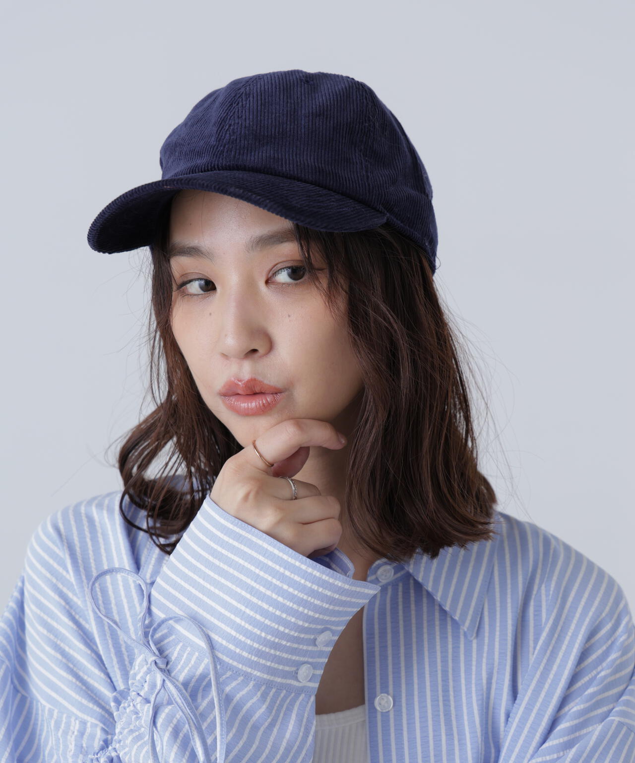 〈NEWHATTAN〉コーデュロイキャップ