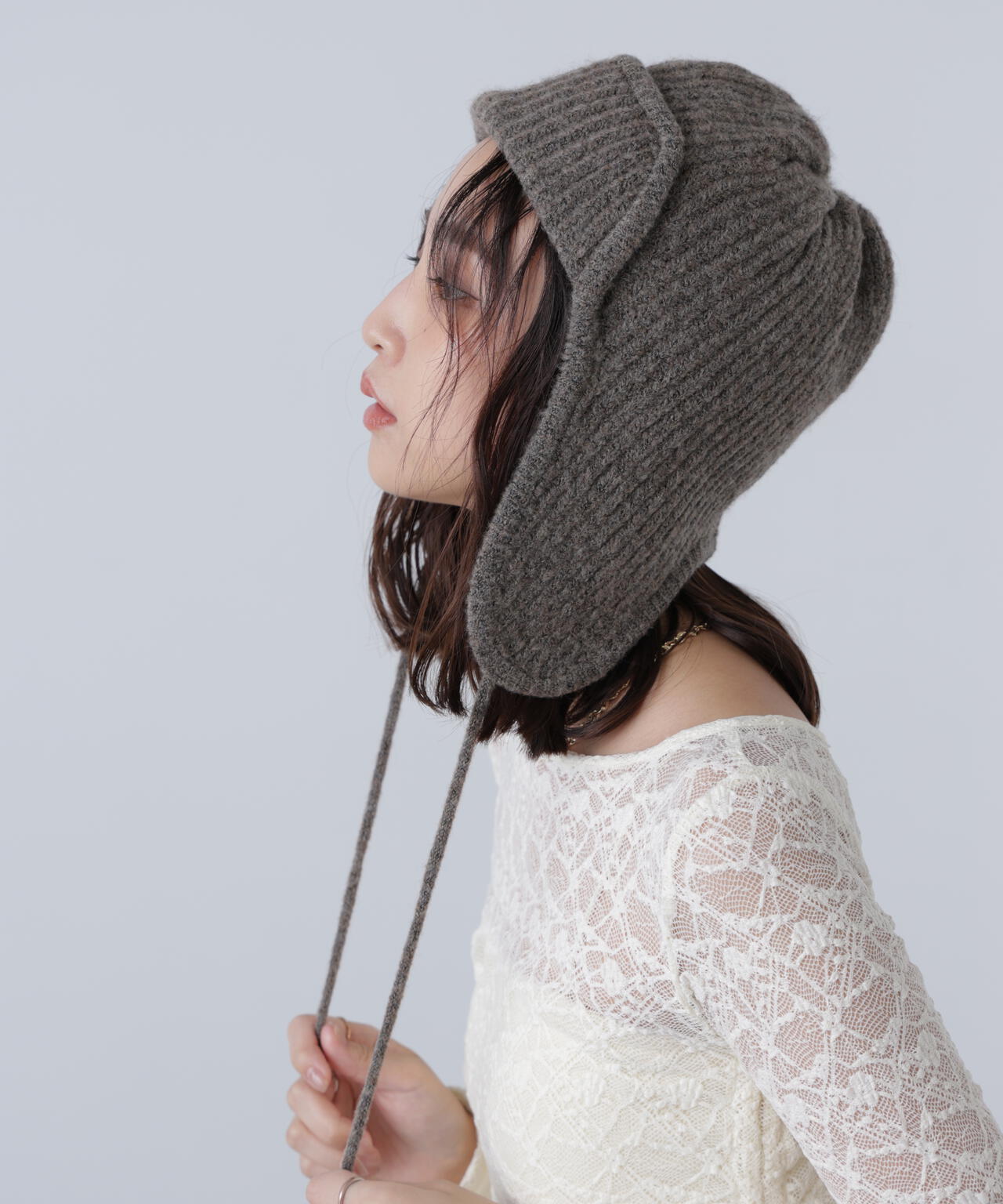 リブニットフライト帽