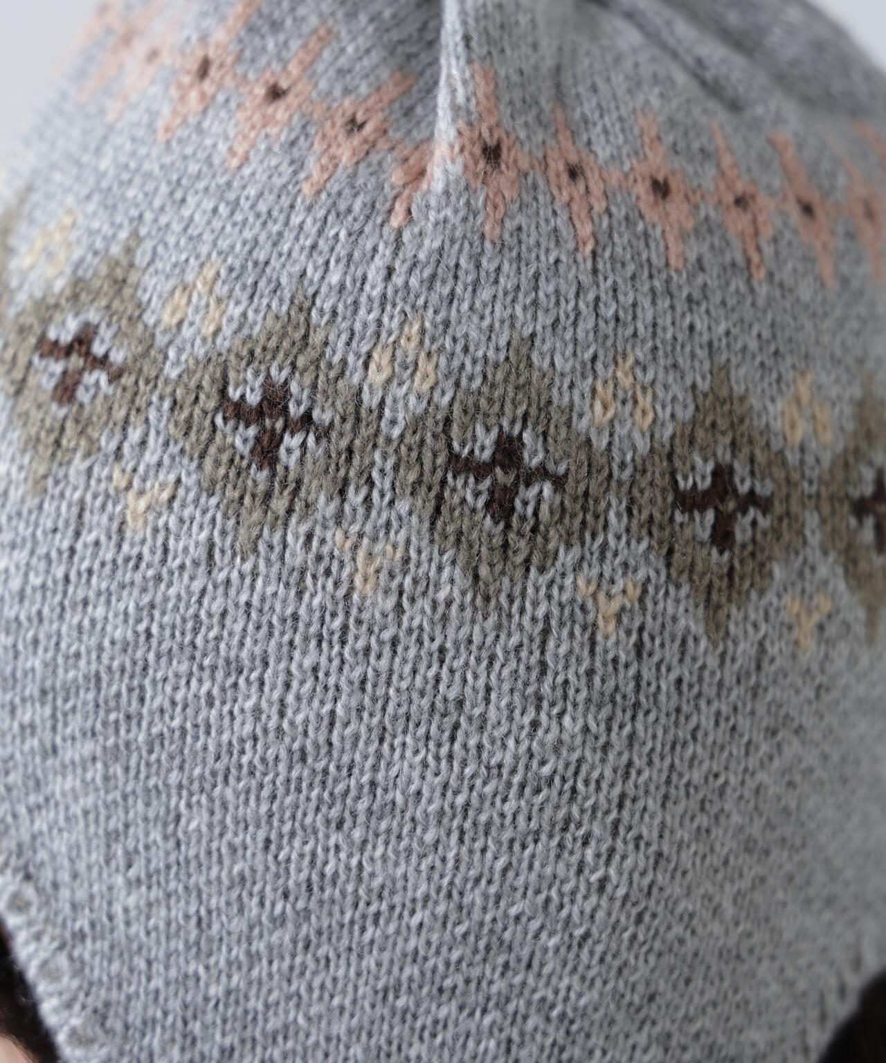 ノルディック柄イヤーニット帽