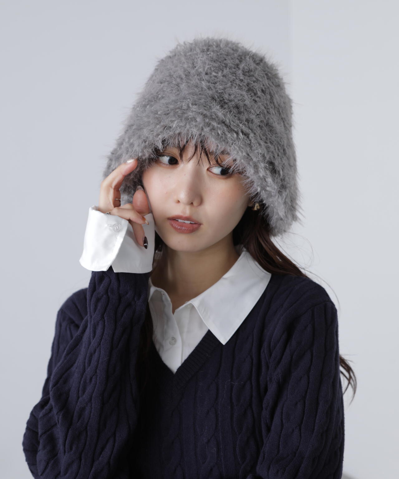 フェイクファーハット