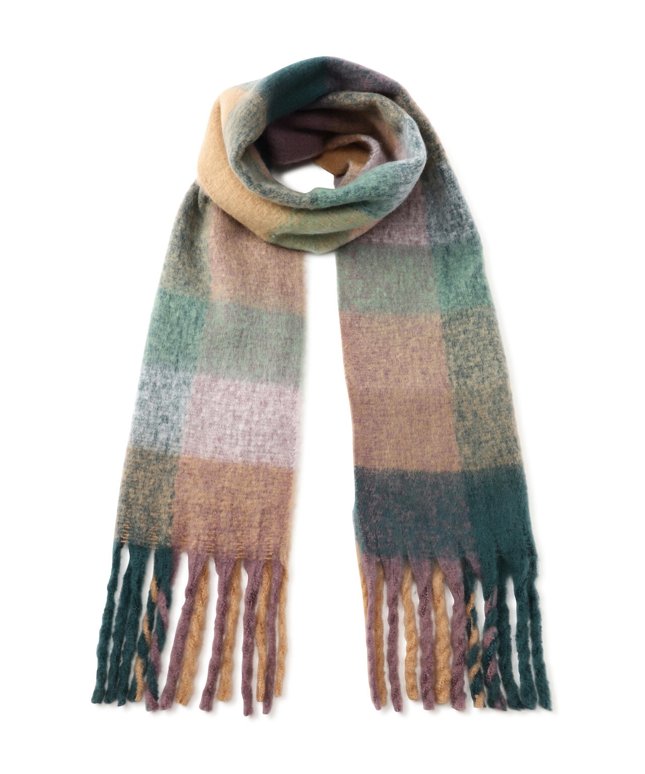 大判チェックストール