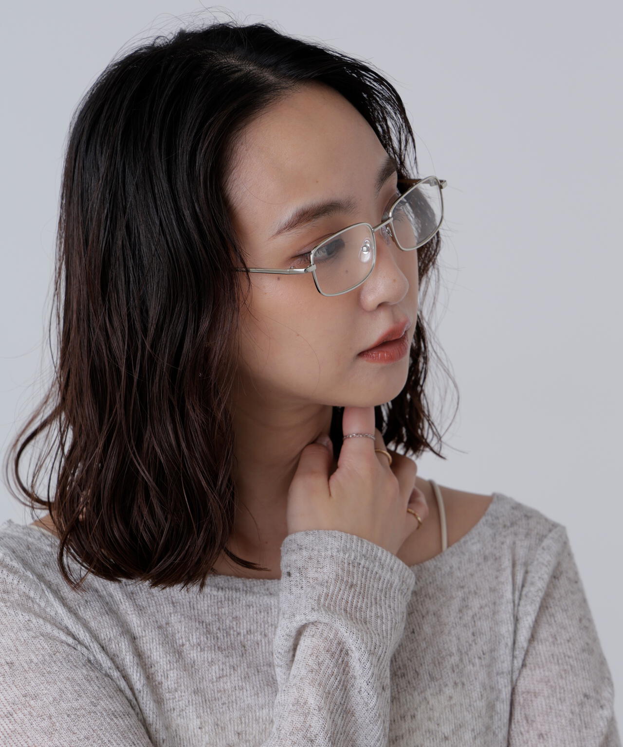 メタルフレームメガネ