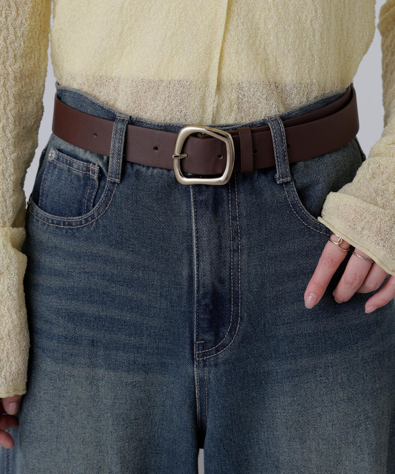 ワイドバックルベルト