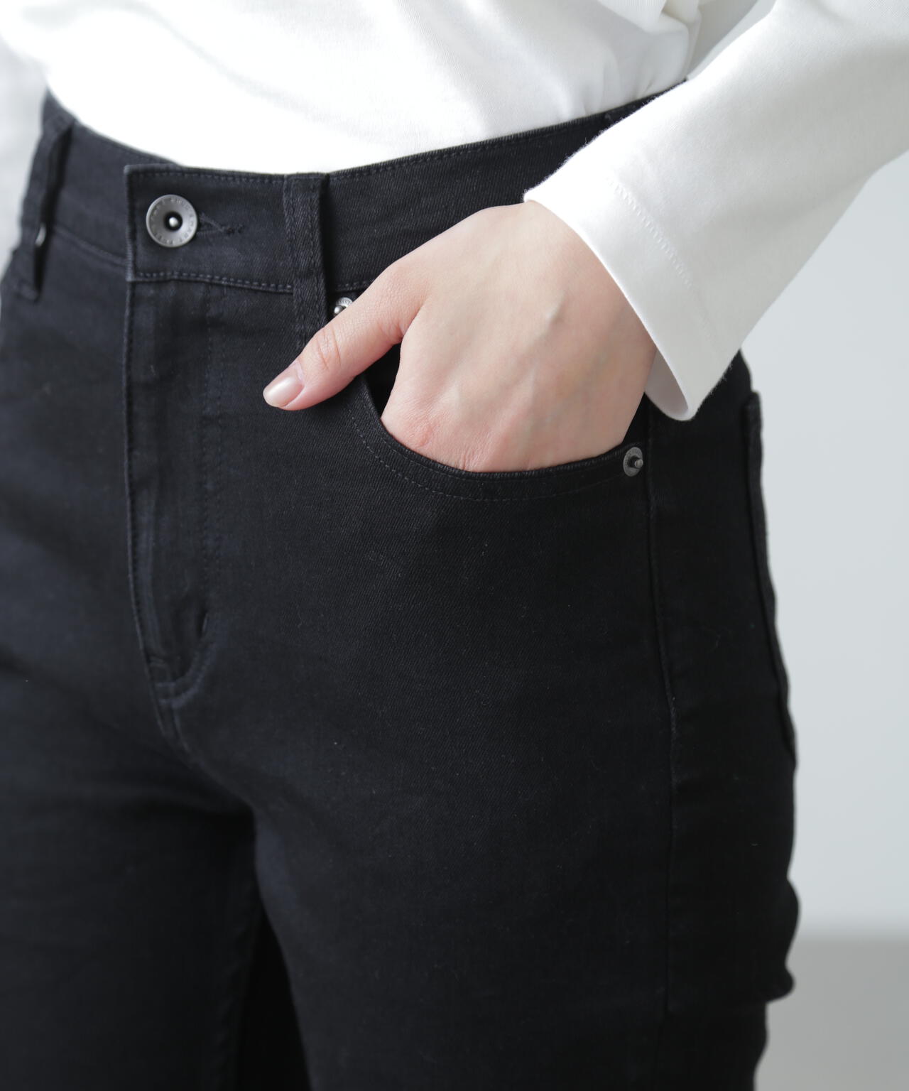【3サイズ展開XS-M】ベーシックスキニーデニムパンツ【低身長サイズ有】