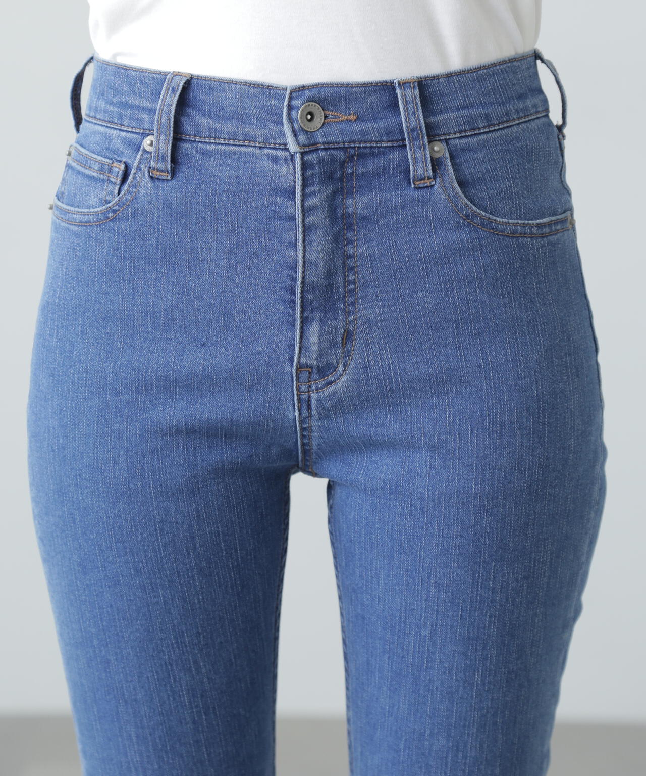 【3サイズ展開XS-M】ベーシックスキニーデニムパンツ【低身長サイズ有】