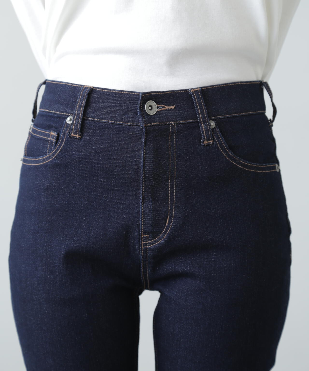 【3サイズ展開XS-M】ベーシックスキニーデニムパンツ【低身長サイズ有】